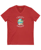 Escape to the Beach - T-Shirt - Unisex Jersey Short Sleeve V-Neck Tee
