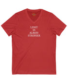 Light is always stronger -Yoga - T-Shirt - Unisex Jersey Short Sleeve V-Neck Tee