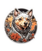 Power Animal Dog - Anime Inspired Dog Sticker - Mini Pinscher