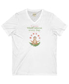 Embracing Mindfulness - Sloth - Meditation - Unisex Jersey Short Sleeve V-Neck Tee