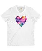 Live with a mindful heart -Yoga - T-Shirt - Unisex Jersey Short Sleeve V-Neck Tee