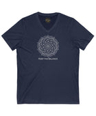 Keep the Balance - Yoga T-Shirt - Unisex Jersey Short Sleeve V-Neck Tee