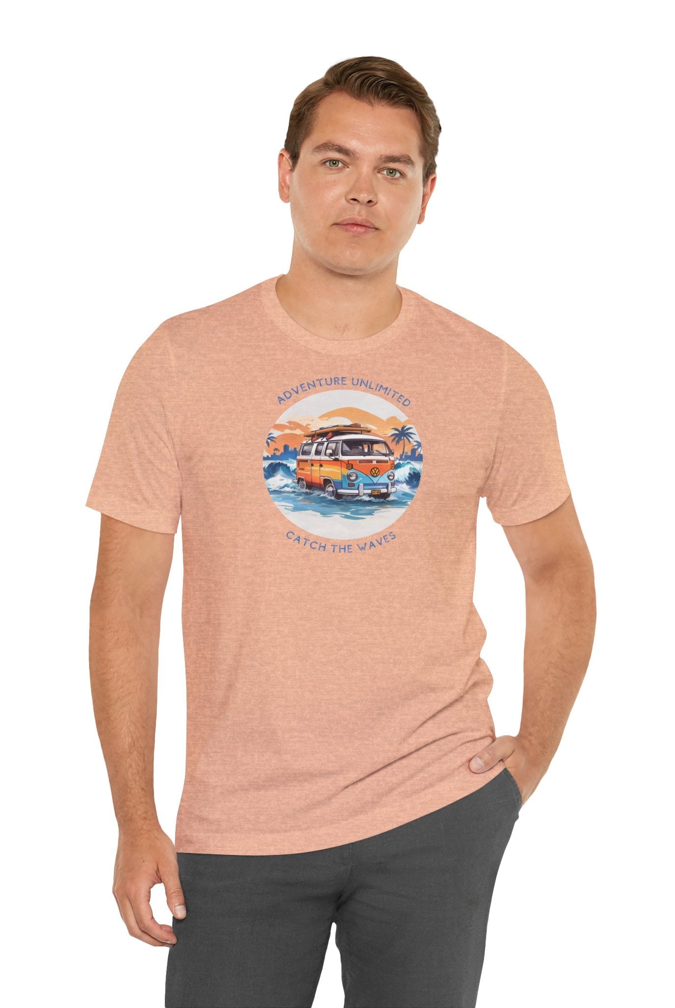 Adventure Unlimited Pink Surf Logo Printed T-Shirt by Soulshinecreators