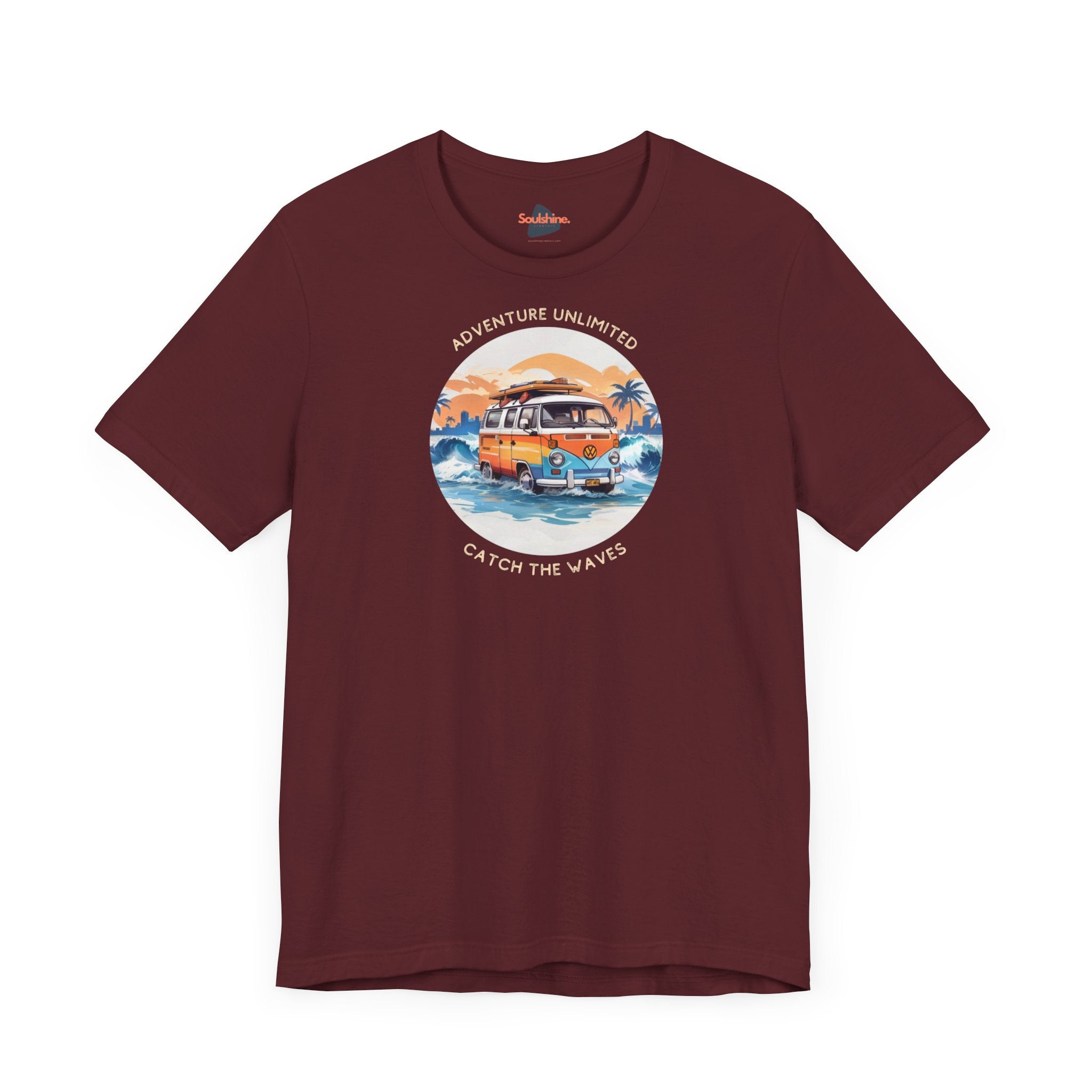 Adventure Unlimited Surfing T-Shirt printed on Bella & Canvas EU - Youth Tee © Soulshinecreators
