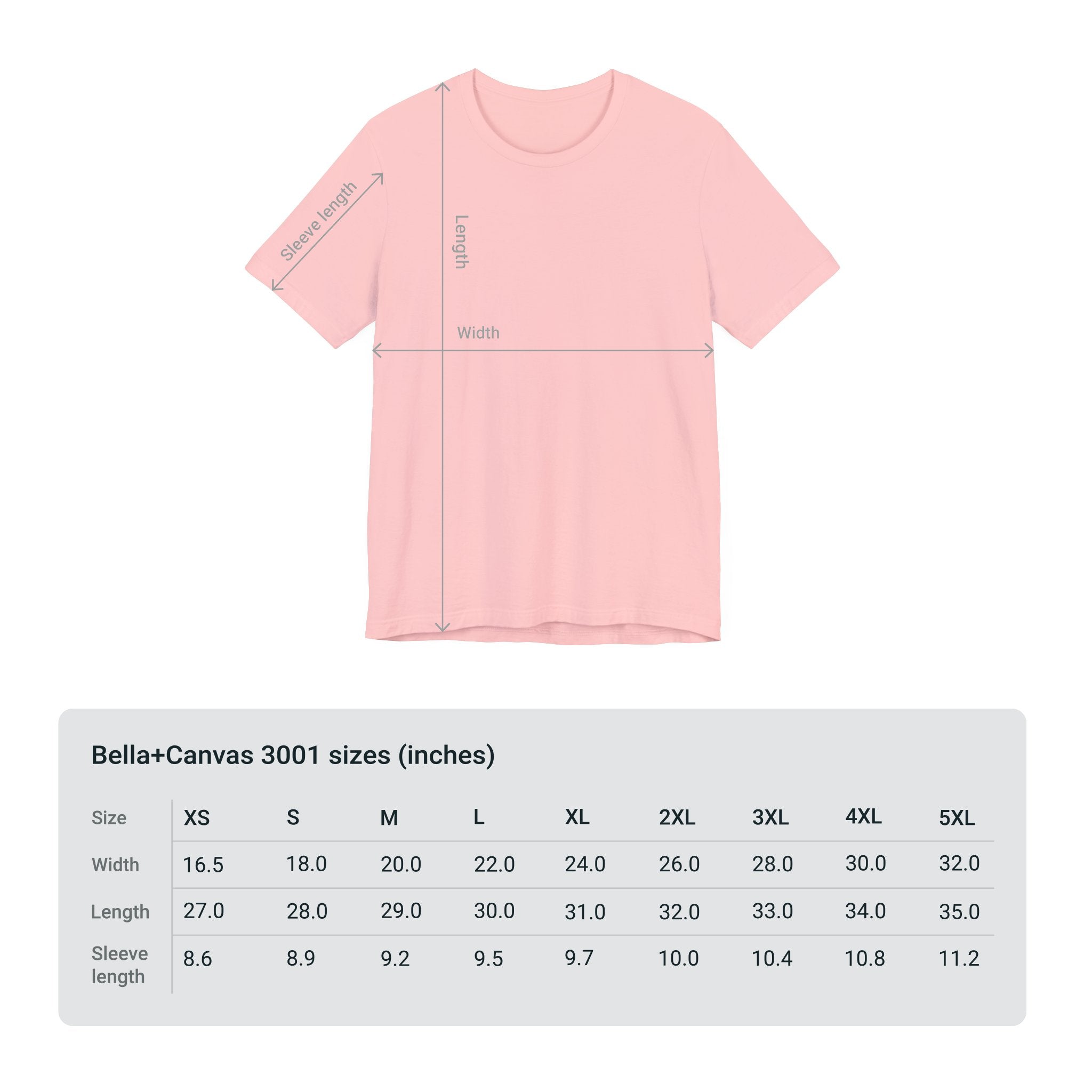 Adventure Unlimited Surfing T-Shirt with Size Measurements - Printed Direct-to-Garment - Soulshinecreators - Bella & Canvas - EU