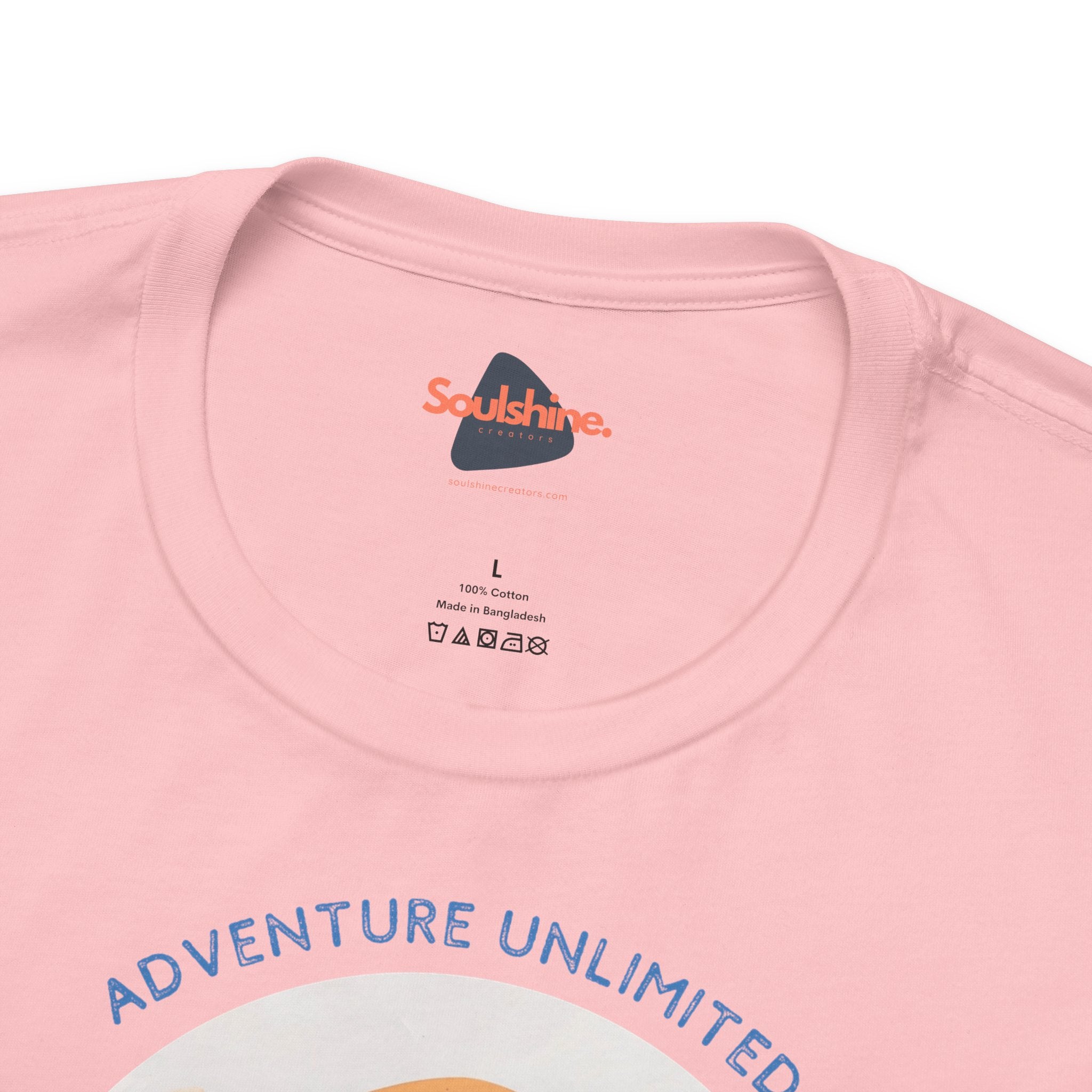 Adventure Unlimited pink direct-to-garment printed T-Shirt by Soulshinecreators