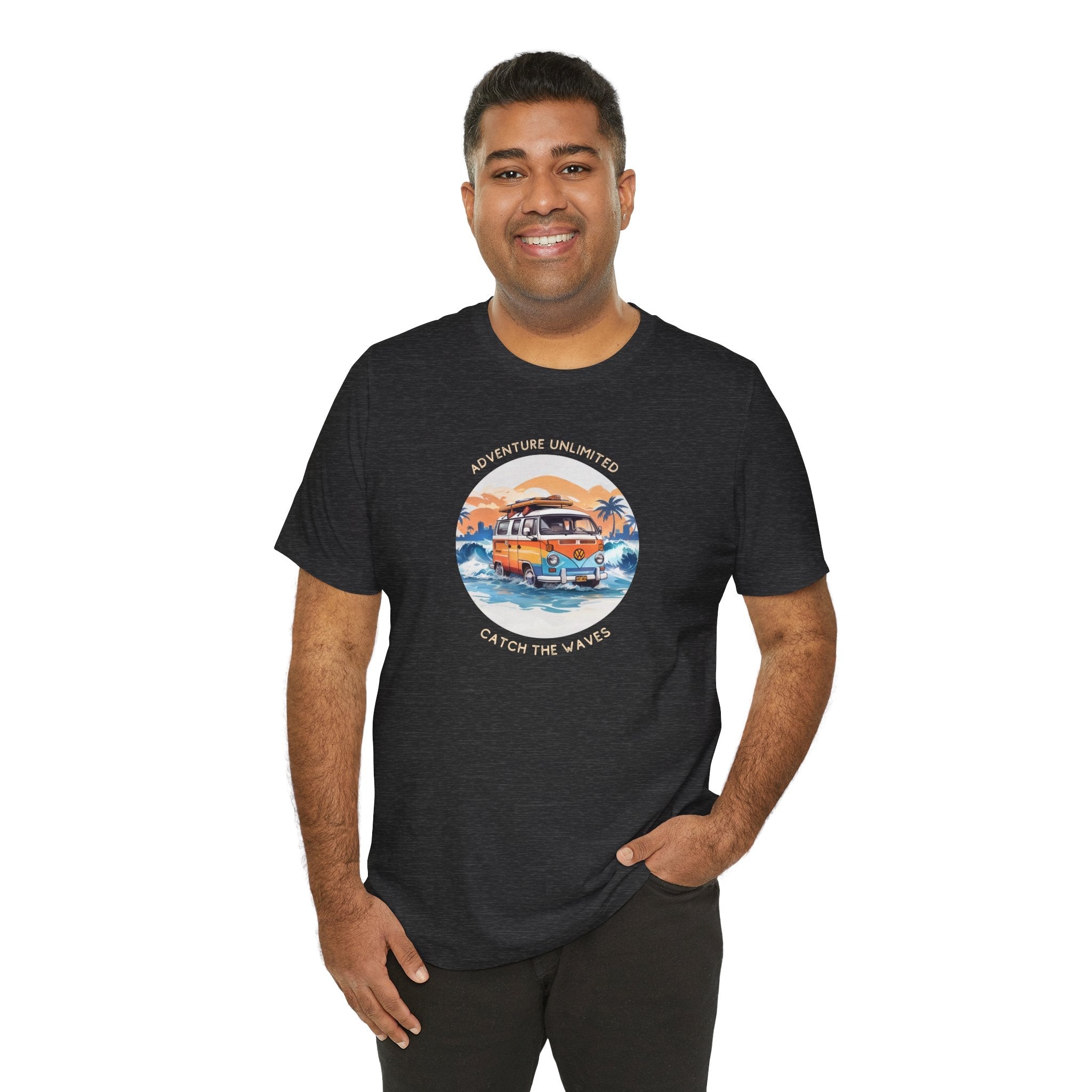 Adventure Unlimited Black T-Shirt with Printed Design