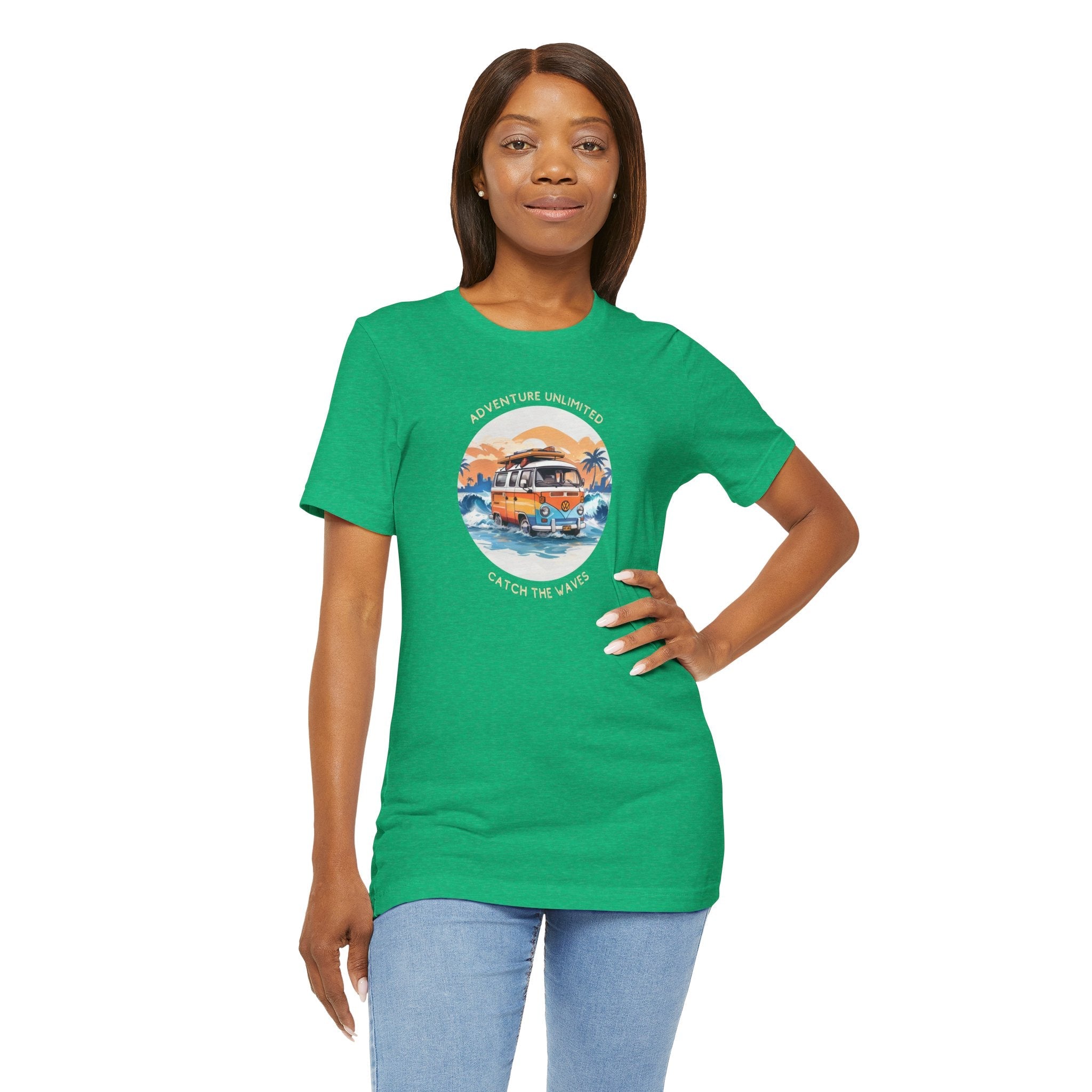 Green ’I’m T-Shirt’ on Adventure Unlimited Unisex Jersey - Direct-to-Garment Printed Item