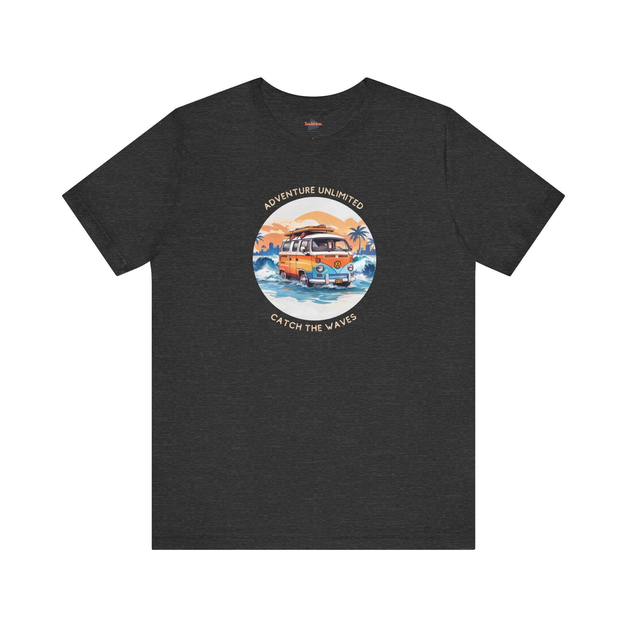 Adventure Unlimited - Unisex Jersey Short Sleeve Tee with ’on the water’ direct-to-garment printed design