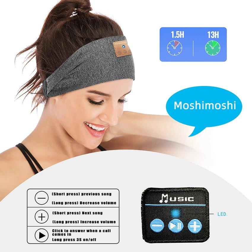 Bluetooth 5.0 Sports Headband Stereo Earphone Music Player with - Soulshinecreators