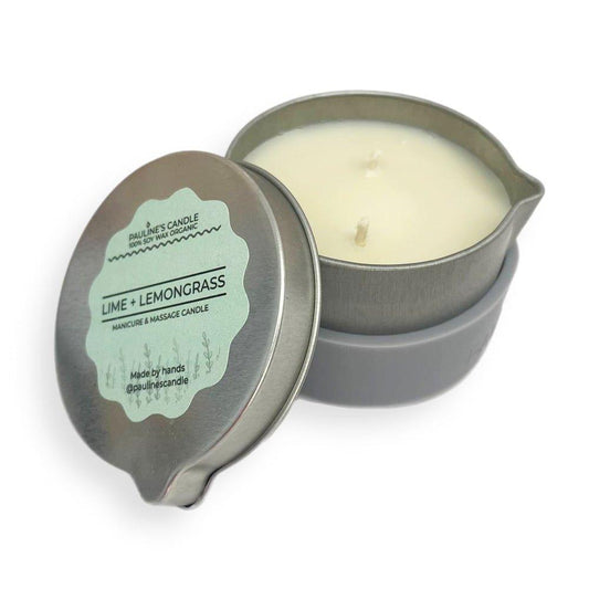 Candle after manicure Silver Moon 100 ml. Lime, lemongrass. - Soulshinecreators - body oil