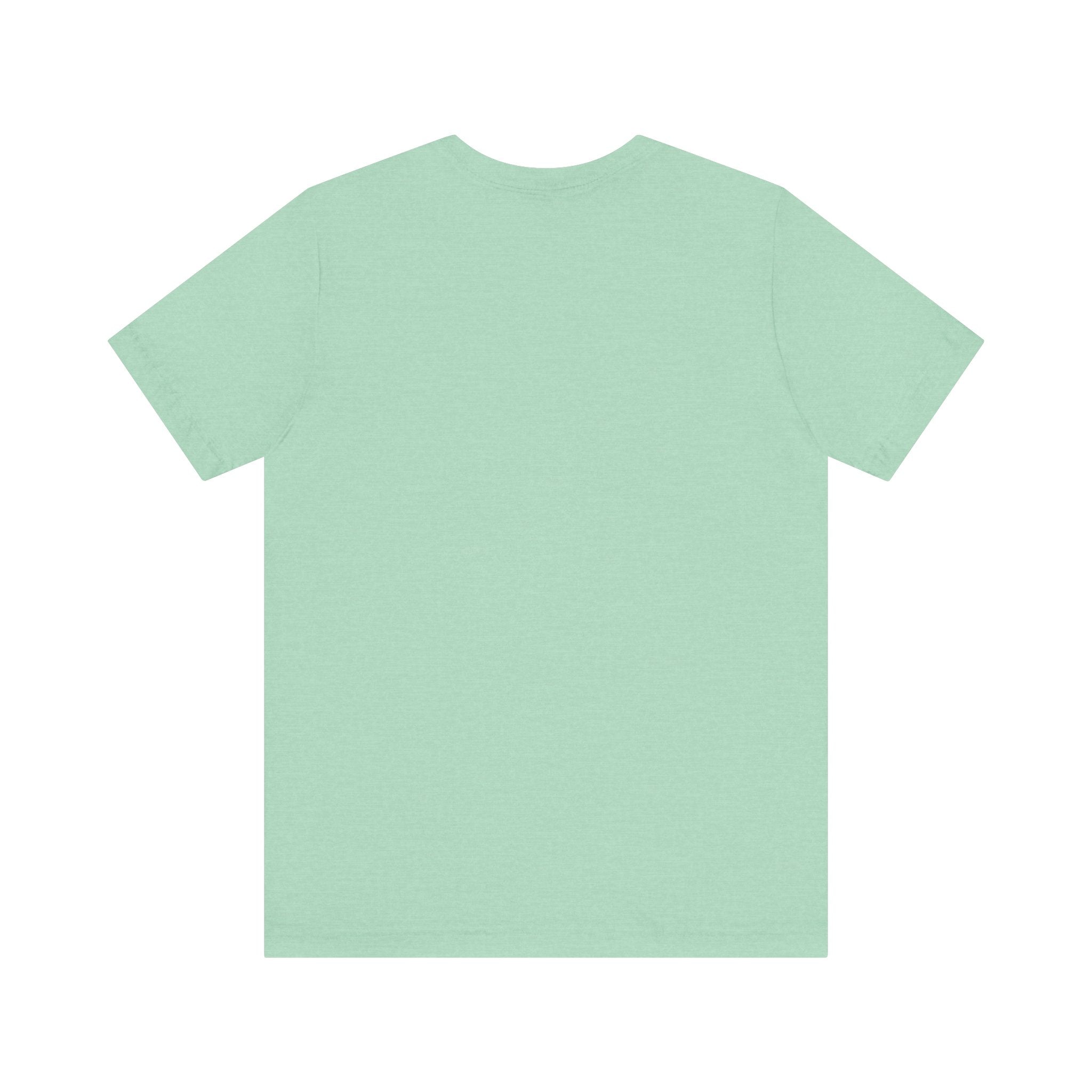 Direct-to-garment printed light green t-shirt with white logo from Catch the Waves - Surfing T-Shirt - Soulshinecreators - Unisex Jersey Short Sleeve