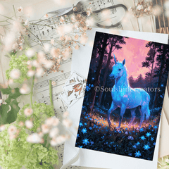 Enchanted Unicorn Postcard - Premium Quality 7'' x 5'' (17.8cm x 12.7cm)