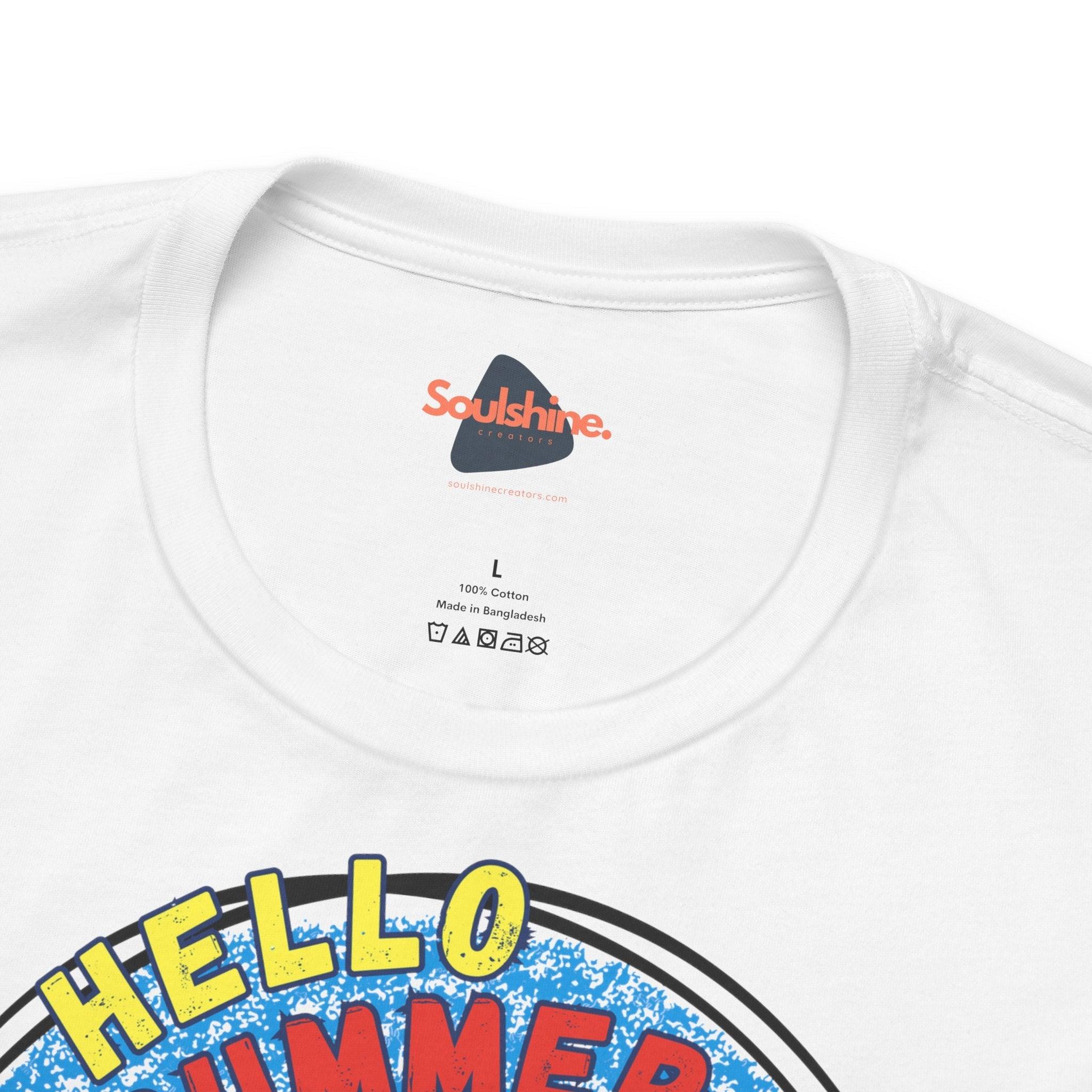 Hello Summer Doodle Style T-Shirt - Bella & Canvas - Soulshinecreators - Unisex - Soulshinecreators - Cotton