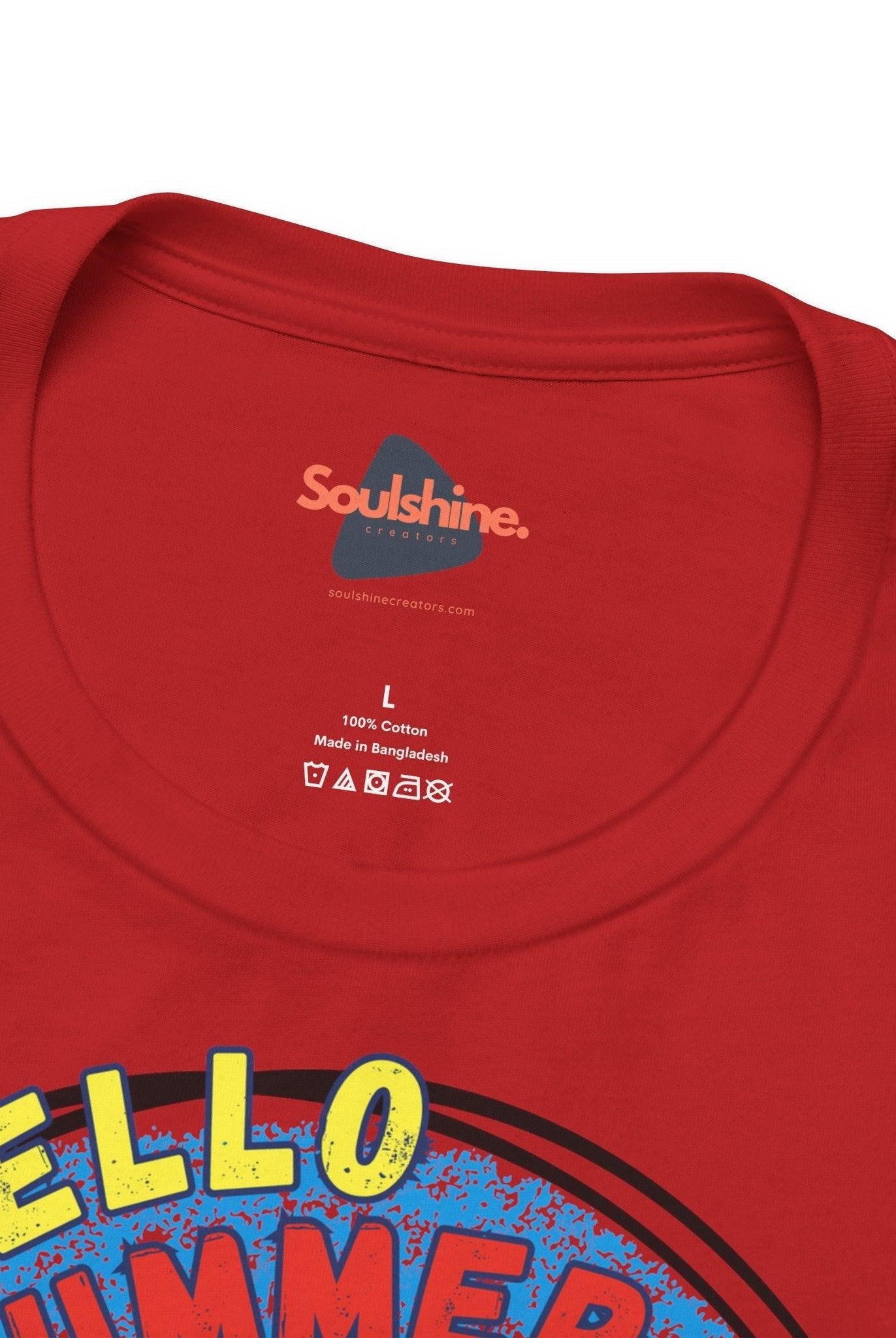 Hello Summer Doodle Style T-Shirt - Bella & Canvas - Soulshinecreators - Unisex - Soulshinecreators - Cotton
