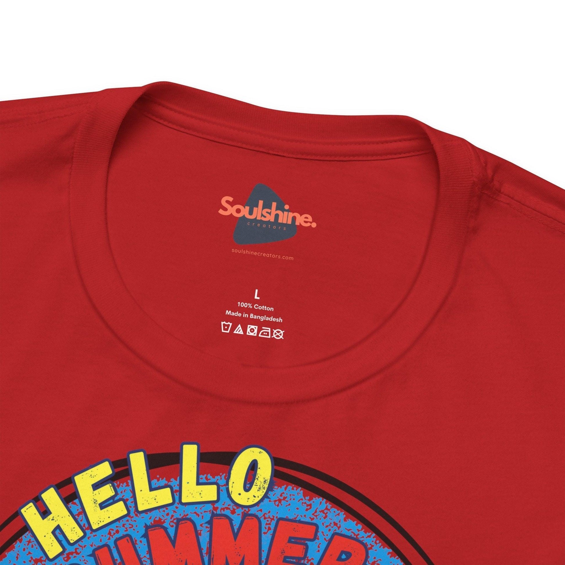 Hello Summer Doodle Style T-Shirt - Bella & Canvas - Soulshinecreators - Unisex - Soulshinecreators