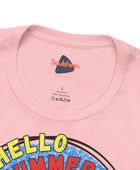 Hello Summer Doodle Style T-Shirt - Bella & Canvas - Soulshinecreators - Unisex - Soulshinecreators