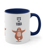 It's Just Yoga Navy - Accent Coffee Mug, 11oz - Soulshinecreators