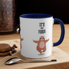 It's Just Yoga Navy - Accent Coffee Mug, 11oz