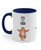 It's Just Yoga Navy - Accent Coffee Mug, 11oz - Soulshinecreators