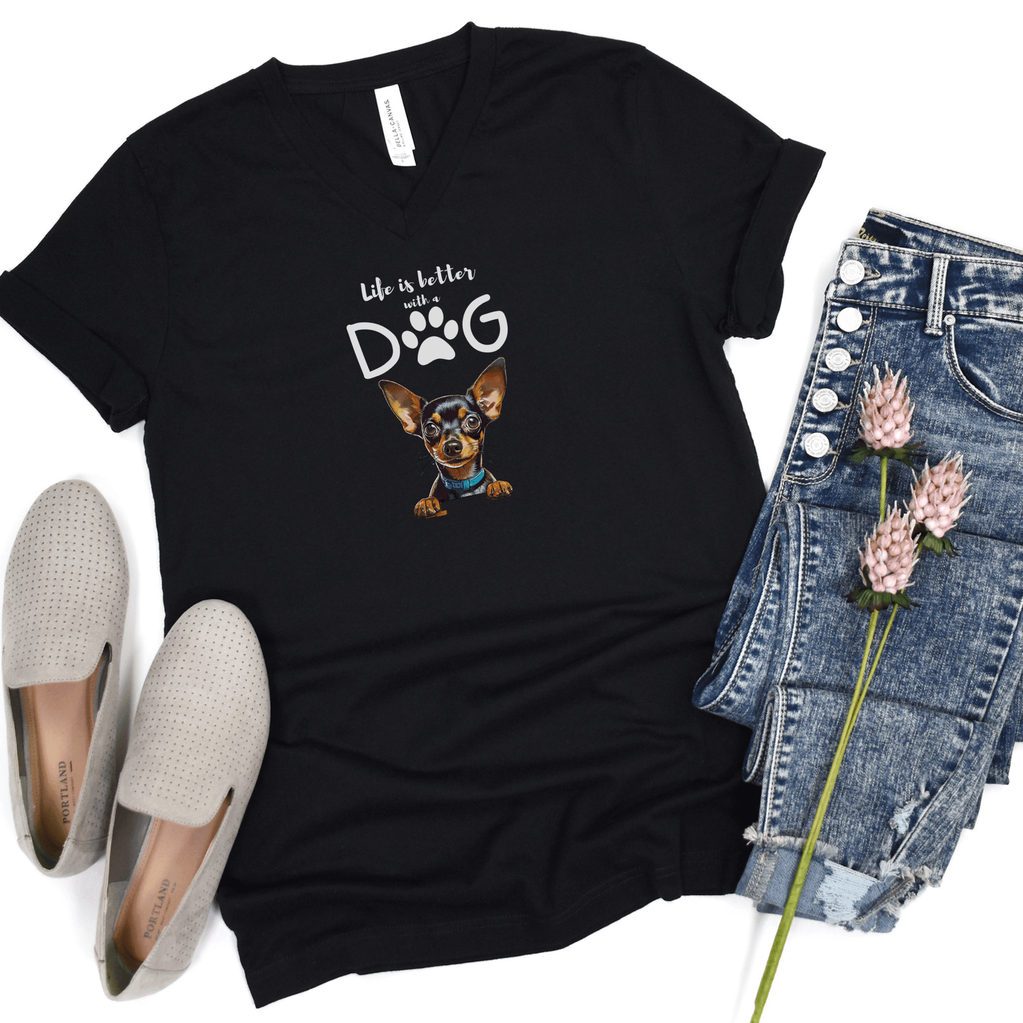 Life is Better with a Dog - Mini Pinscher - Soulshinecreators - Cotton