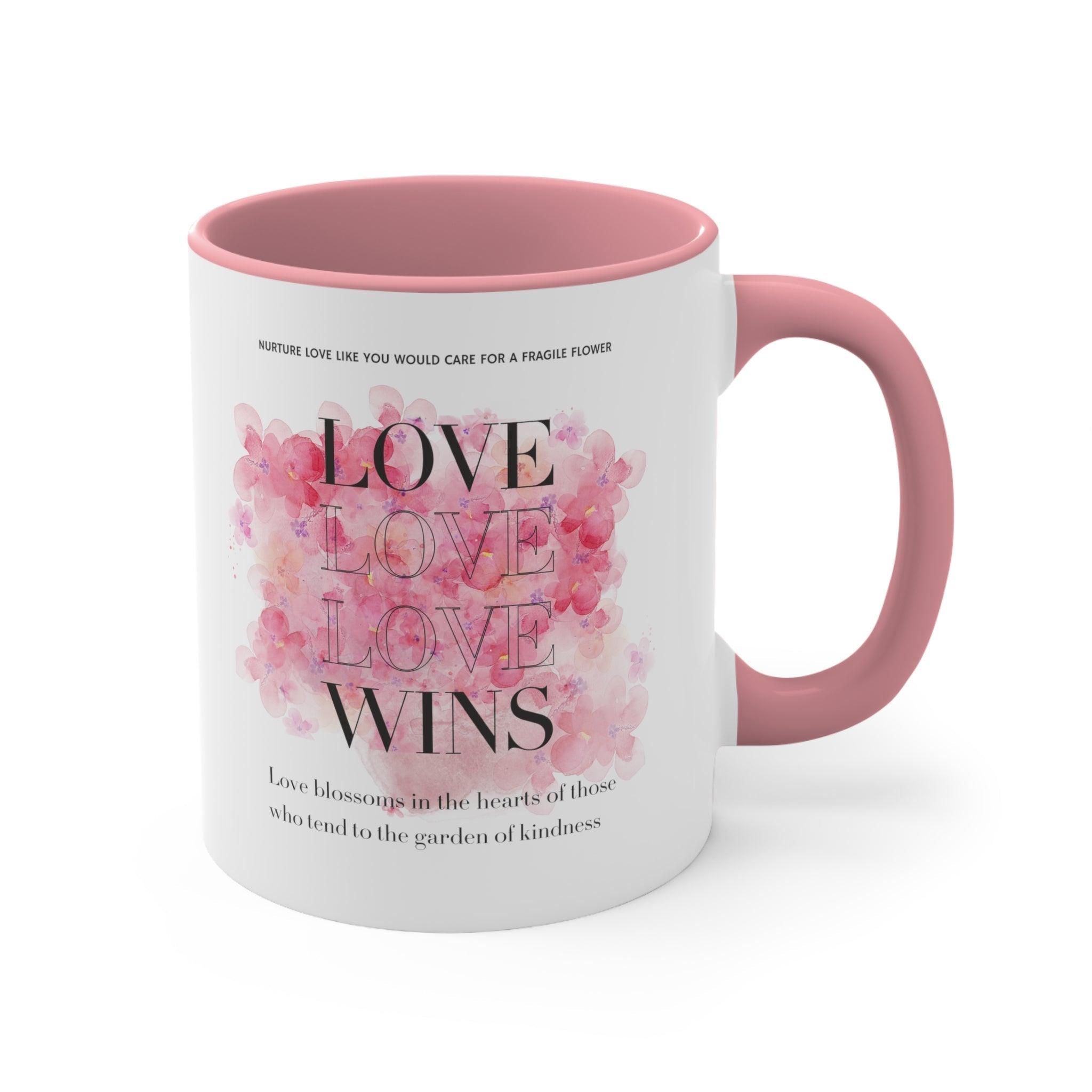 Love Love Love Wins - Accent Coffee Mug, 11oz - Soulshinecreators - 11 oz