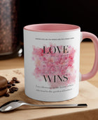 Love Love Love Wins - Accent Coffee Mug, 11oz - Soulshinecreators