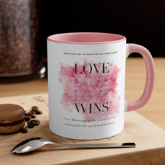 Love Love Love Wins - Accent Coffee Mug, 11oz