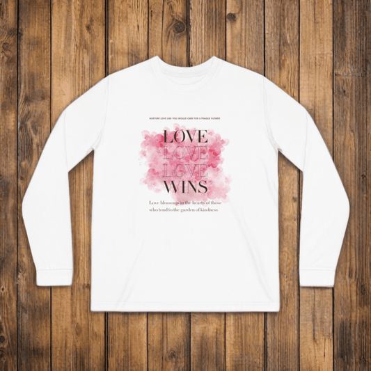 Love Love Love Wins - Unisex Shifts Dry Organic Long Sleeve Tee - Soulshinecreators