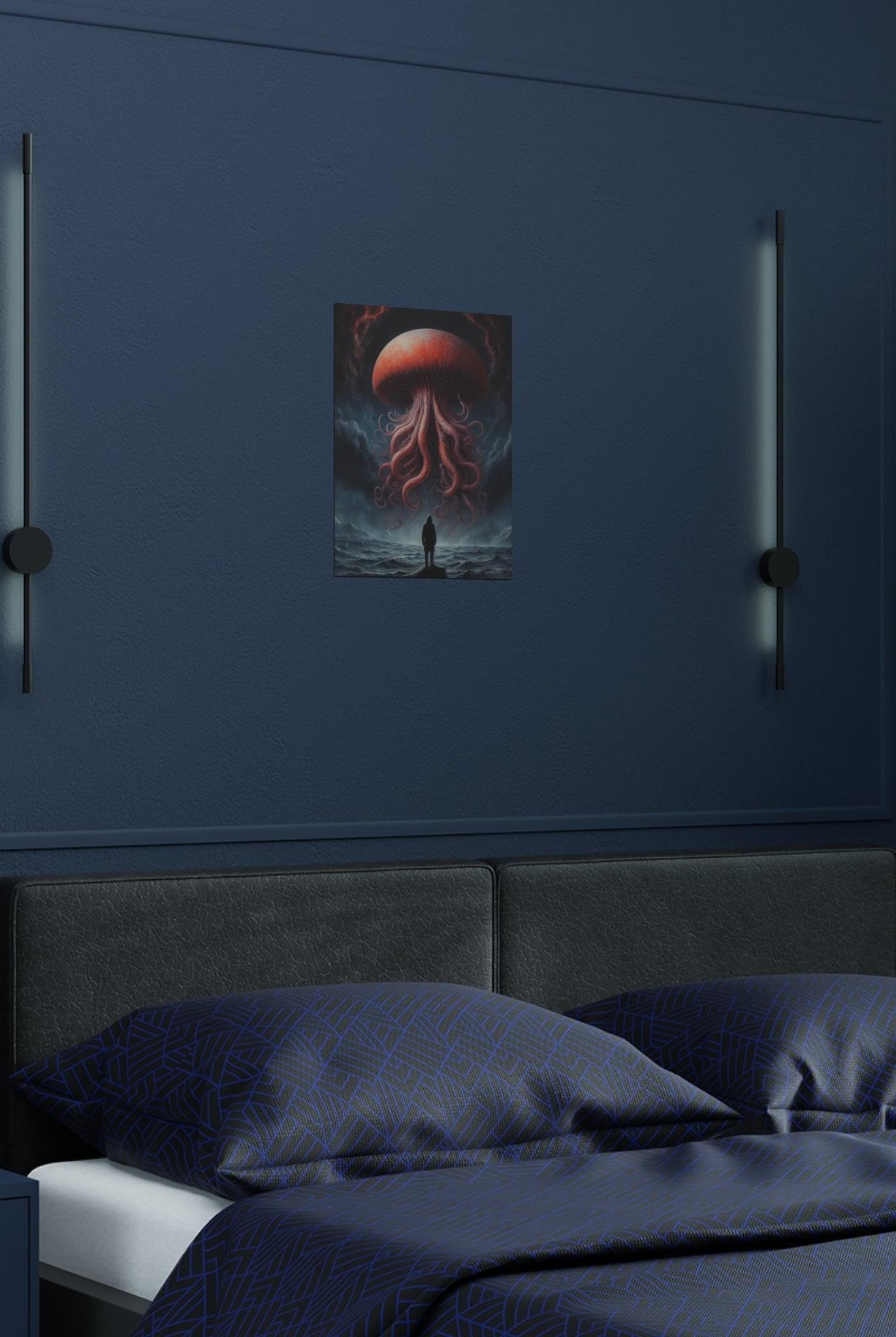 Monsters of the Ocean are Extraterrestrials - Satin Posters - Soulshinecreators