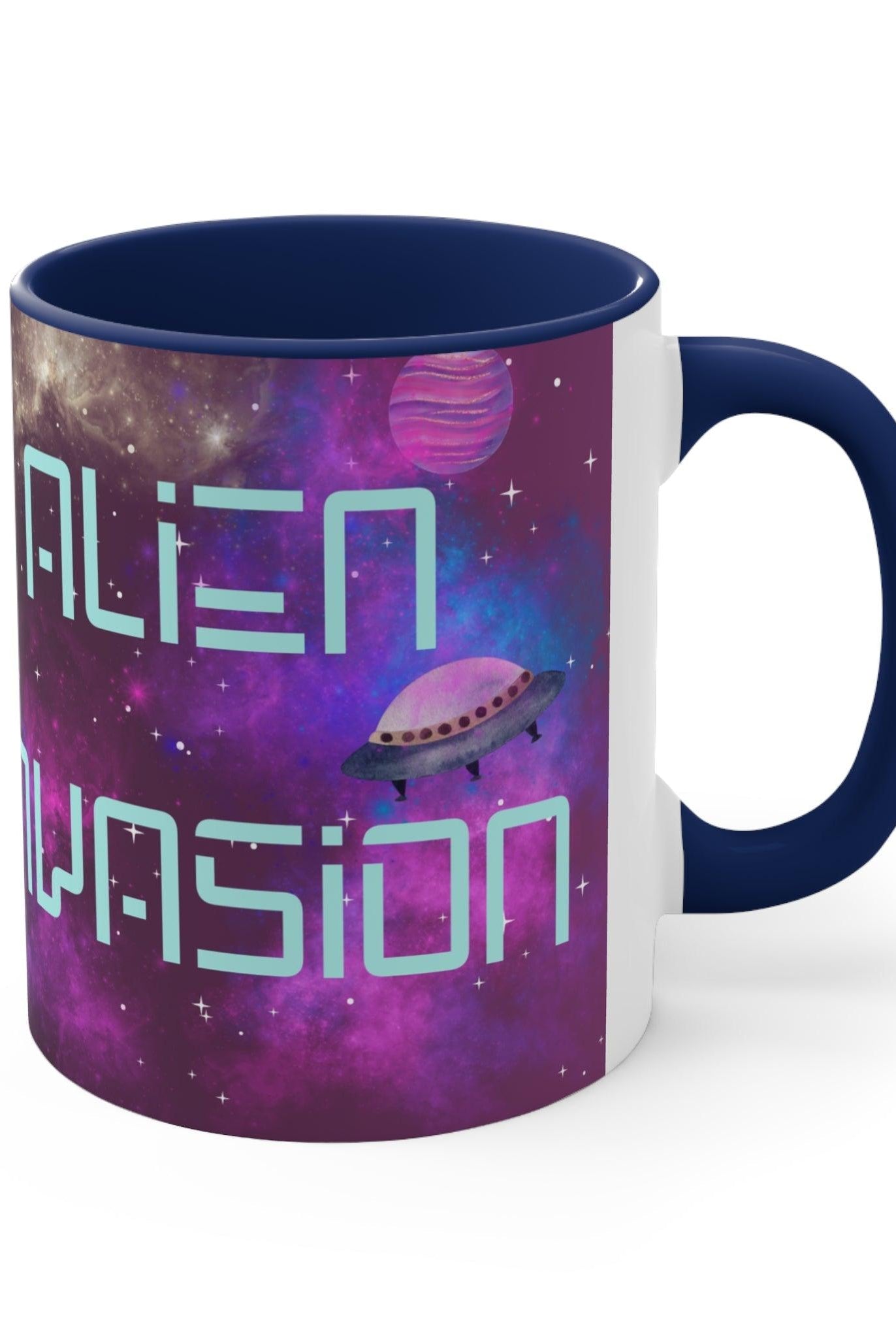 Mug "Alien Invasion" - Alien Cat - Accent Coffee Mug, 11oz - Soulshinecreators - 11 oz