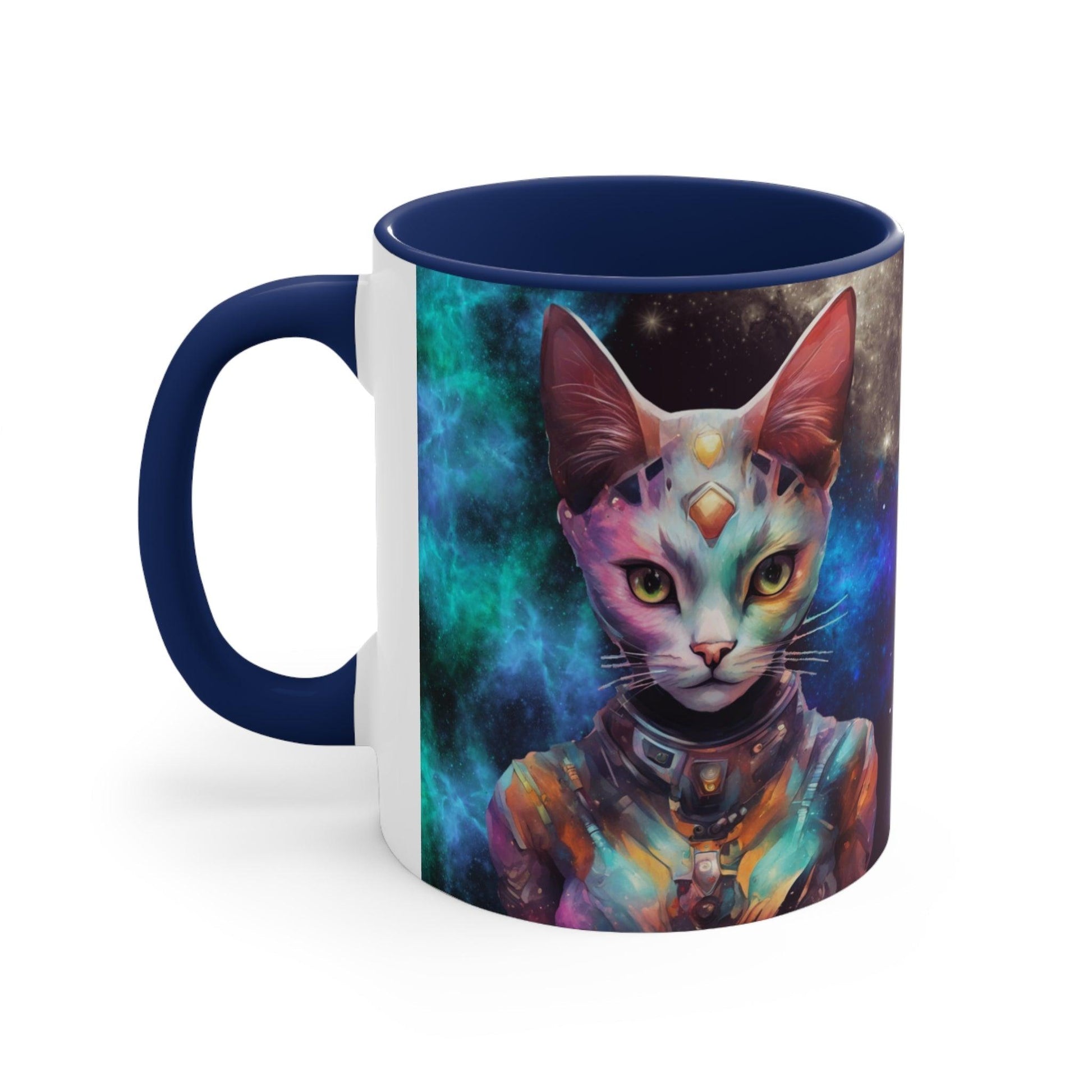 Mug "Alien Invasion" - Alien Cat - Accent Coffee Mug, 11oz - Soulshinecreators