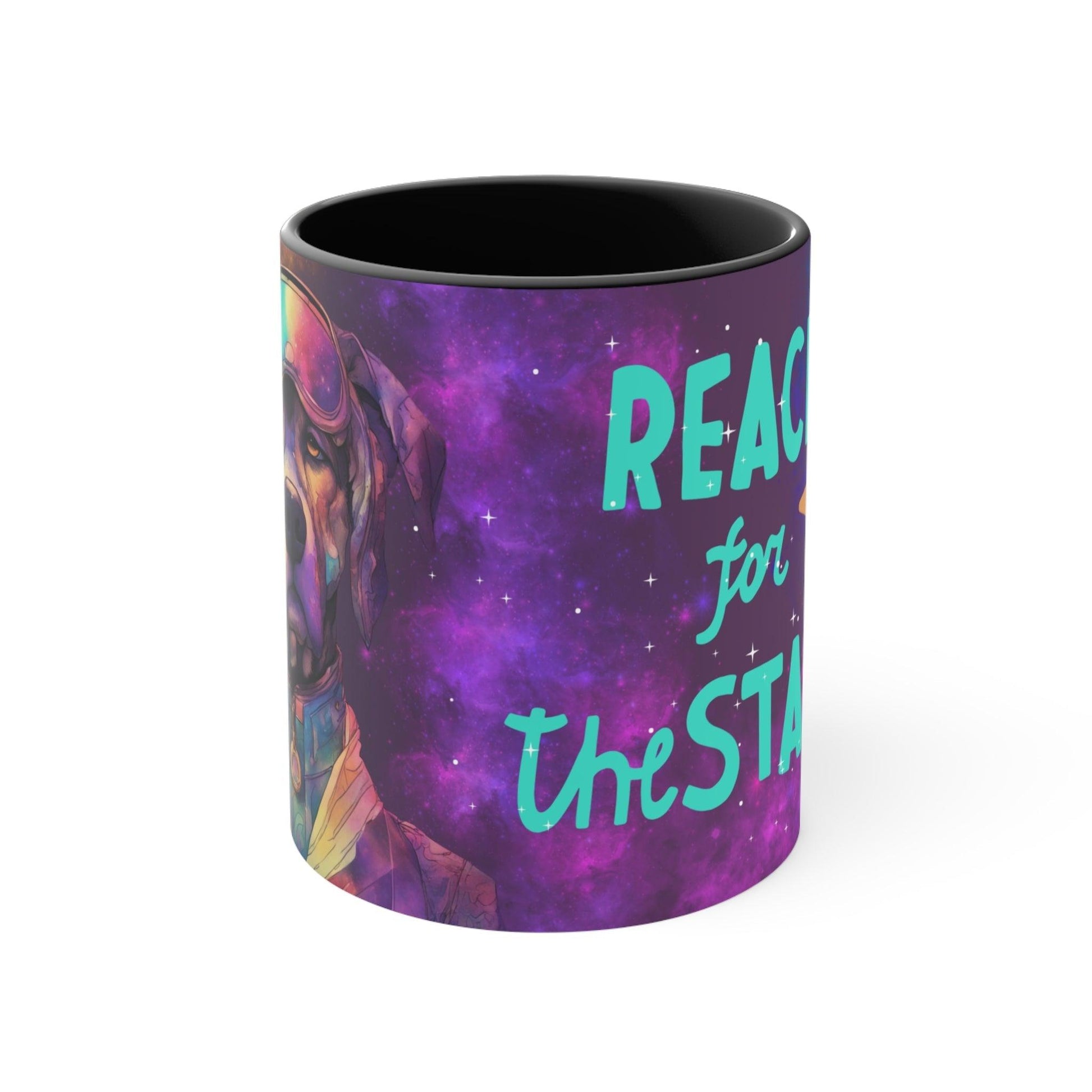 Mug "Reach for the Stars" - Dog Pilot - Accent Coffee Mug, 11oz - Soulshinecreators