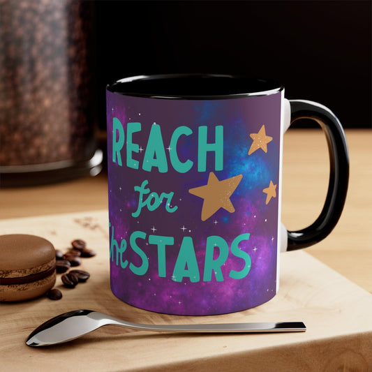 Mug "Reach for the Stars" - Dog Pilot - Accent Coffee Mug, 11oz - Soulshinecreators