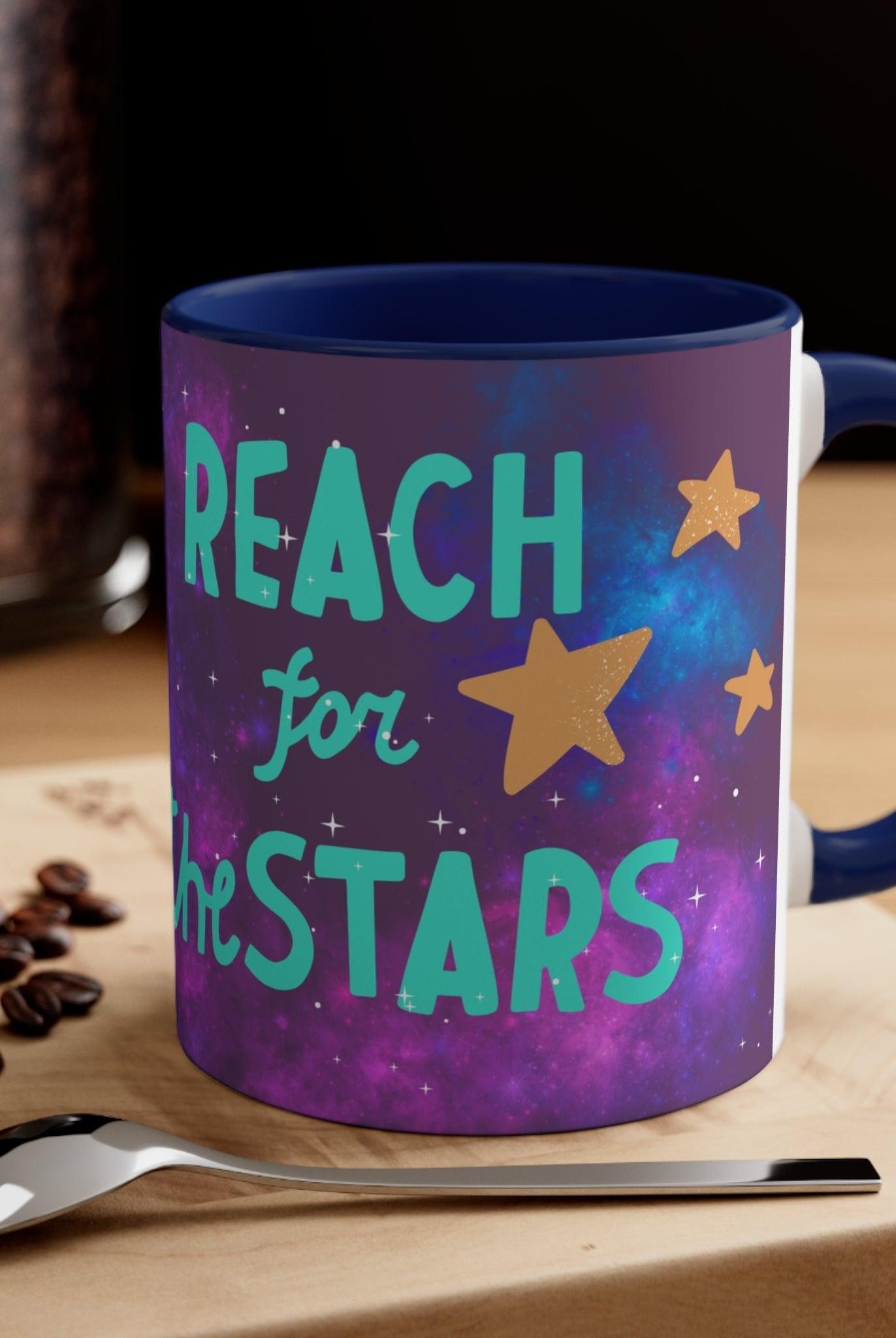 Mug "Reach for the Stars" - Dog Pilot - Accent Coffee Mug, 11oz - Soulshinecreators - 11 oz