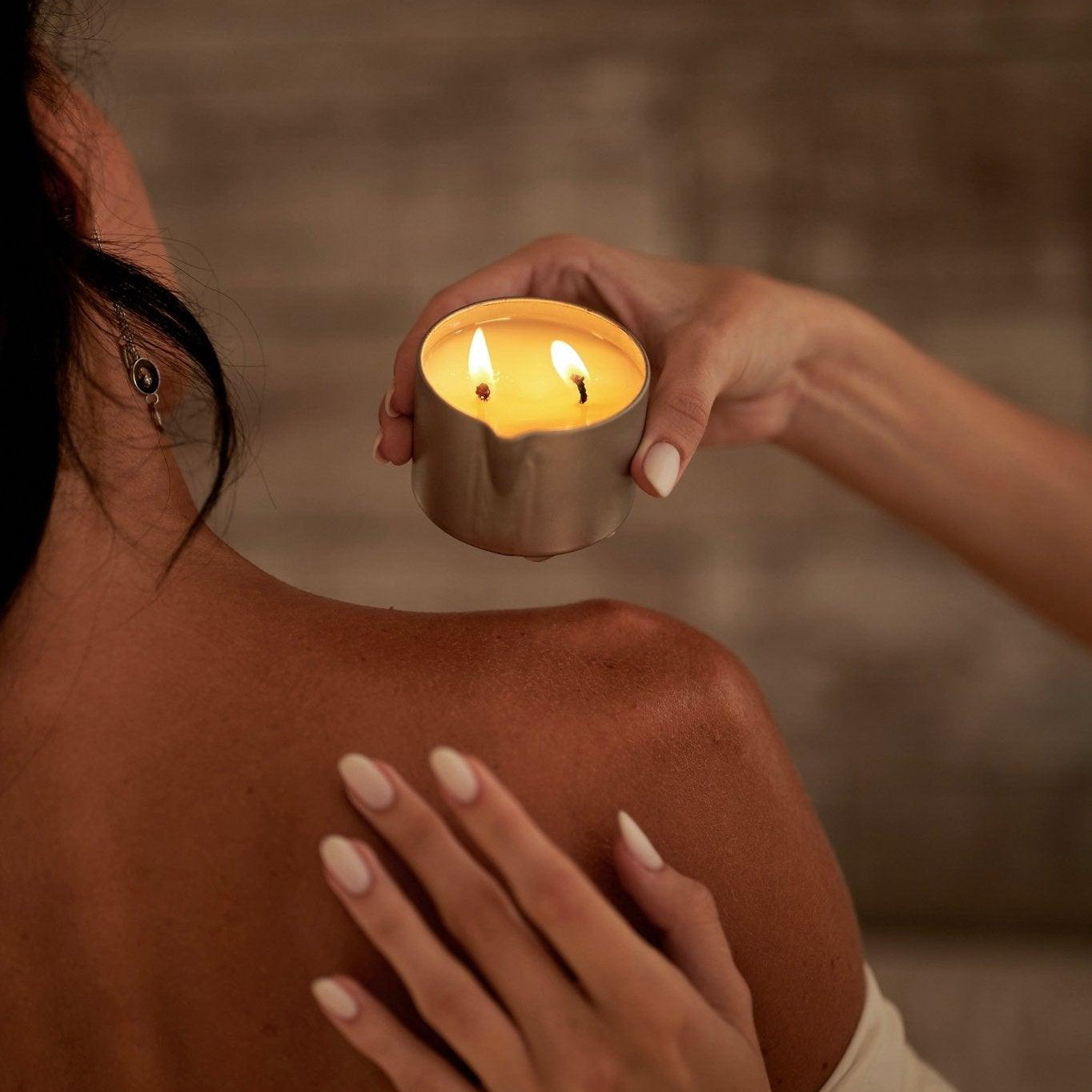 Perfumed massage spa candle Buddha Wood. 100 ml. - Soulshinecreators - body oil