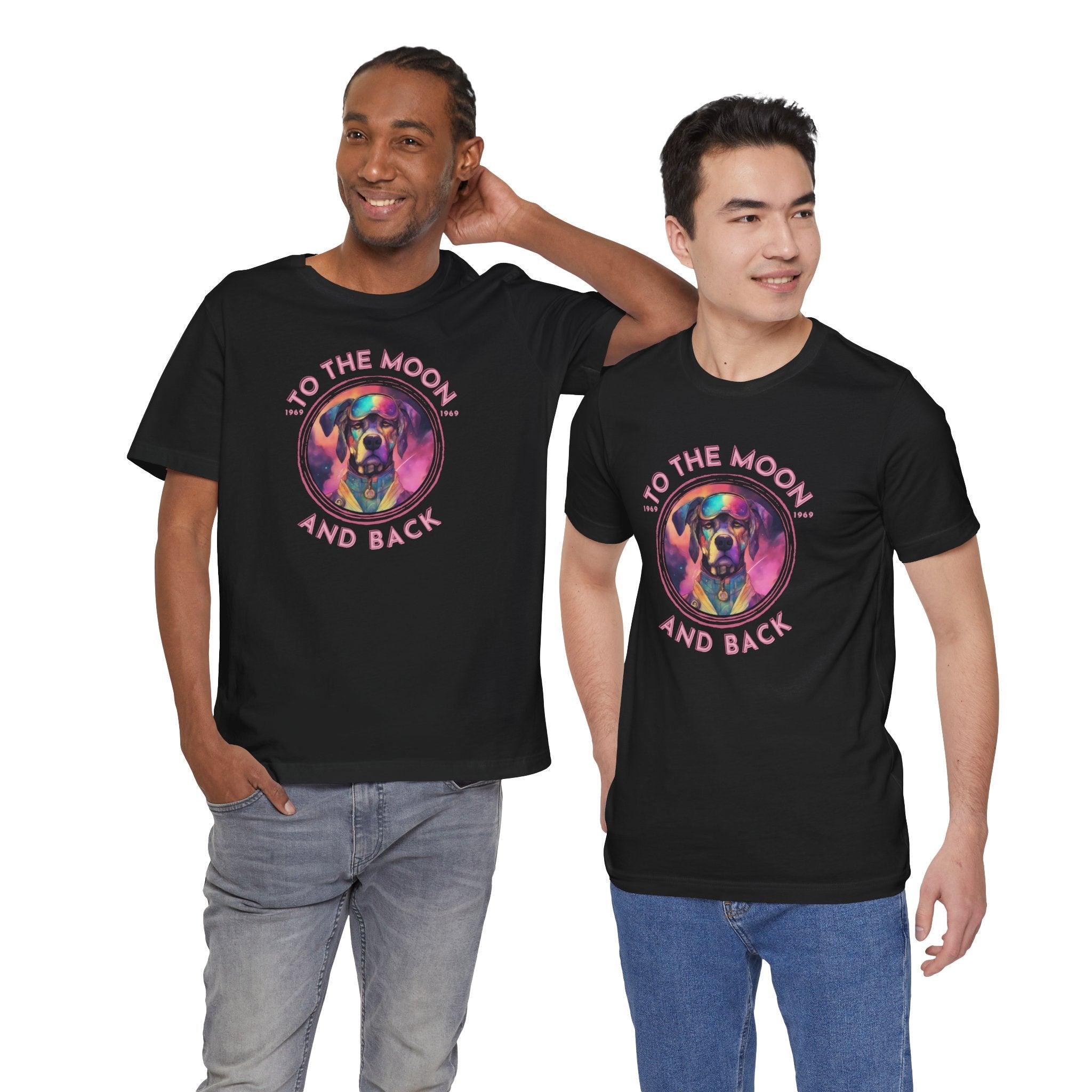 To the moon and back - Astrodog - Dog T-shirt - Soulshinecreators - Unisex Jersey Short Sleeve Tee - US - Soulshinecreators