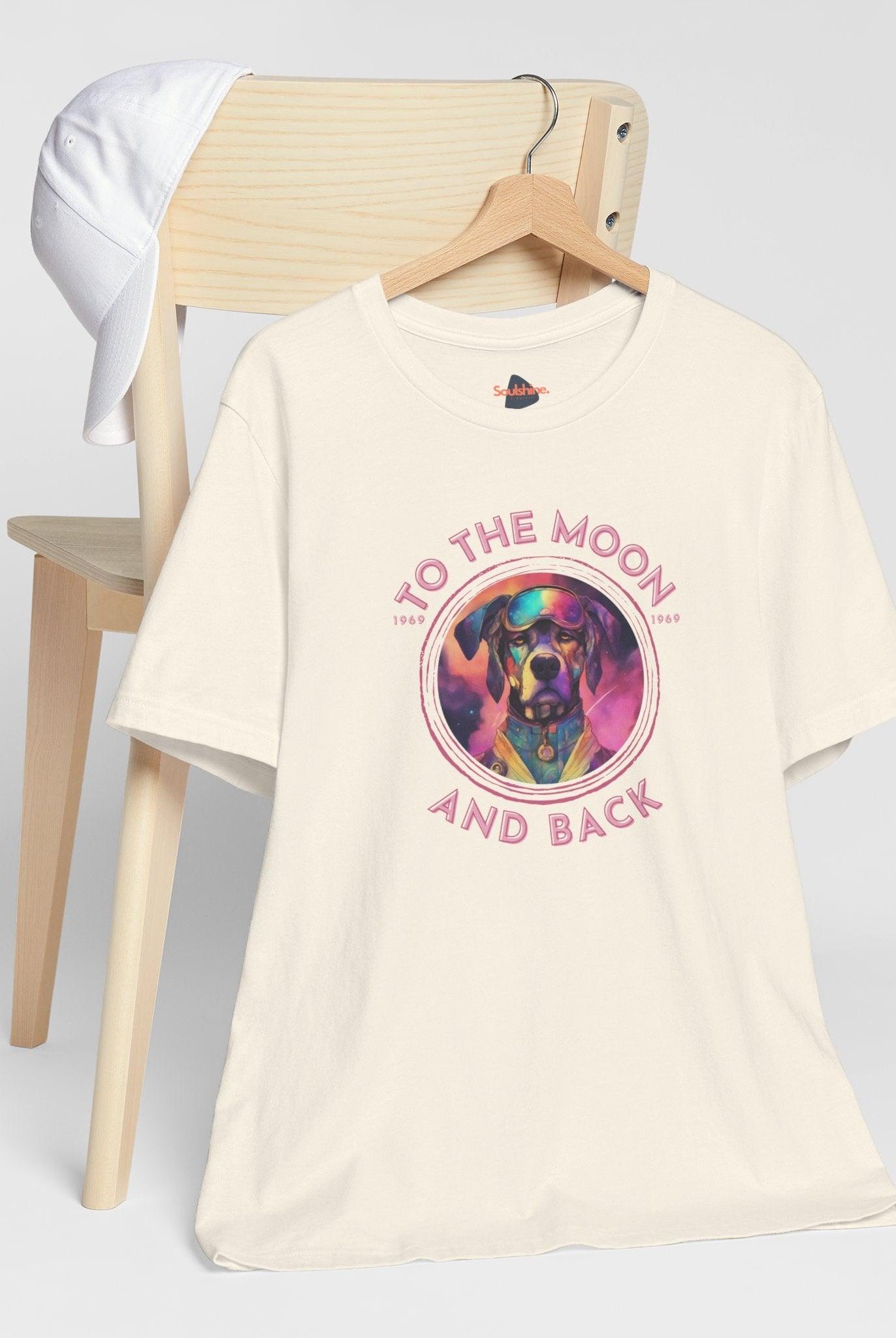 To the moon and back - Astrodog - Dog T-Shirt - Soulshinecreators - Unisex Jersey Short Sleeve Tee - US - Soulshinecreators